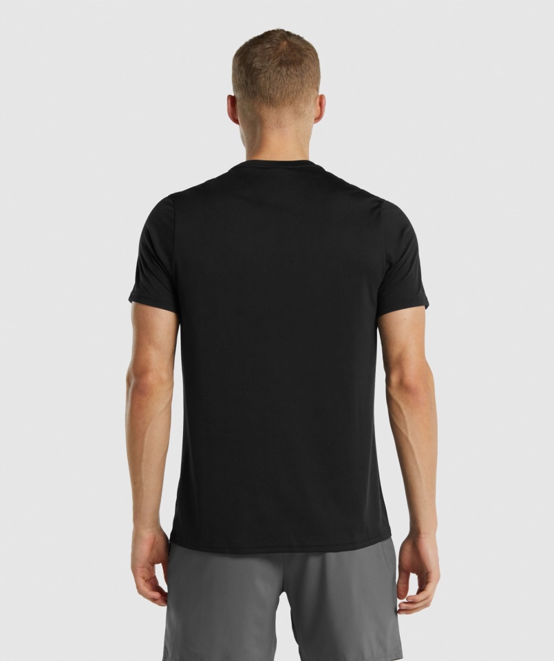 Gymshark Przyjazd Regular Fit T-shirt Czarny