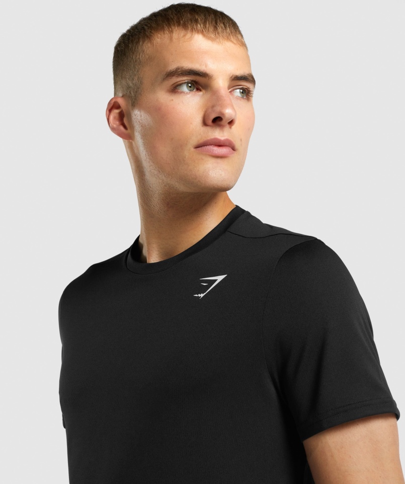 Gymshark Przyjazd Regular Fit T-shirt Czarny