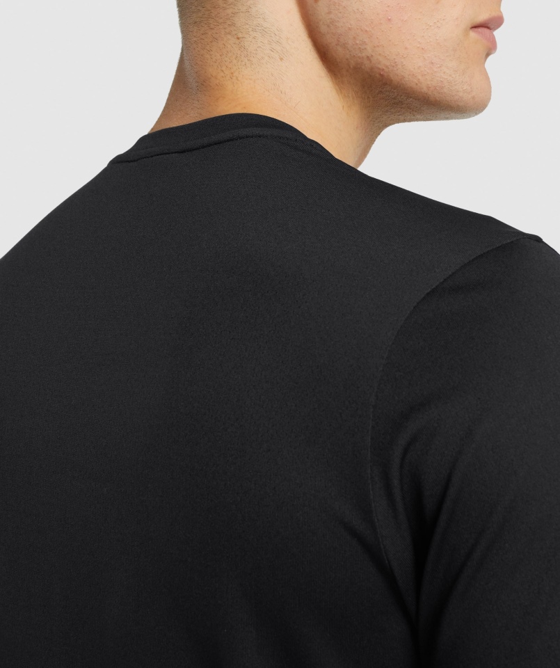 Gymshark Przyjazd Regular Fit T-shirt Czarny