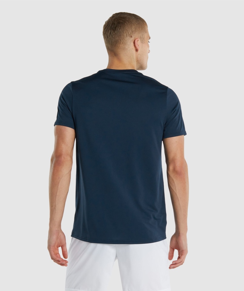 Gymshark Arrival Granatowa Koszulka O Regularnym Kroju