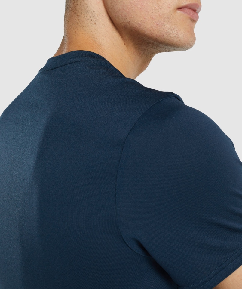 Gymshark Arrival Granatowa Koszulka O Regularnym Kroju