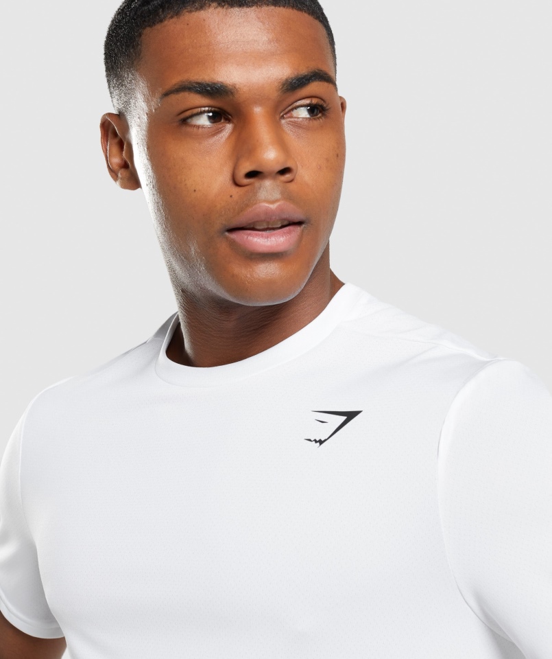Gymshark Arrival Biała Koszulka O Regularnym Kroju