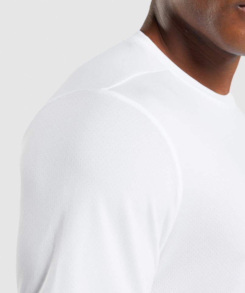 Gymshark Arrival Biała Koszulka O Regularnym Kroju