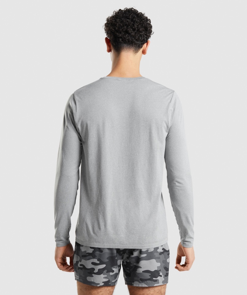 Gymshark Arrival Bezszwowa Koszulka Z Długim Rękawem Szara