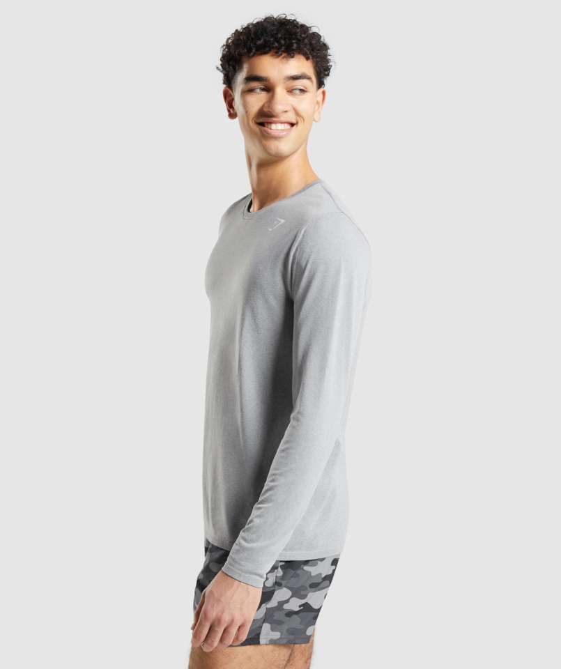 Gymshark Arrival Bezszwowa Koszulka Z Długim Rękawem Szara