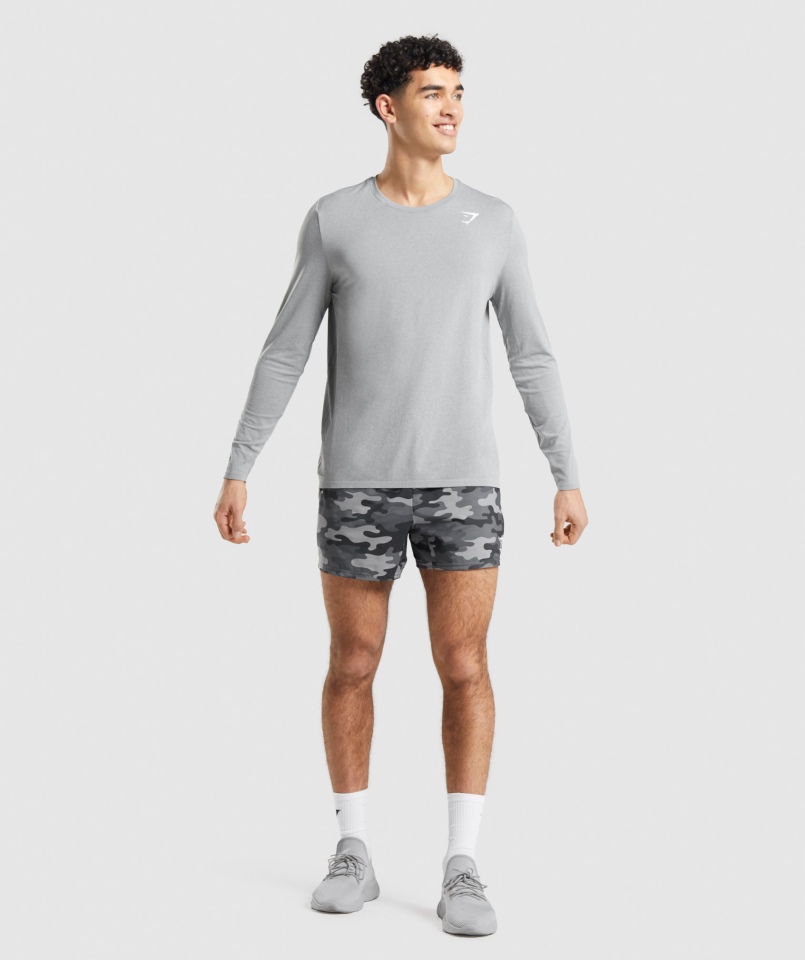 Gymshark Arrival Bezszwowa Koszulka Z Długim Rękawem Szara