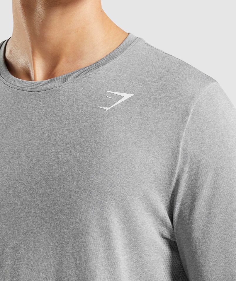Gymshark Arrival Bezszwowa Koszulka Z Długim Rękawem Szara