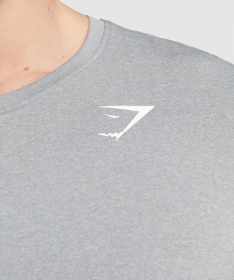 Gymshark Przyjazd Bezszwowa Koszulka Szara