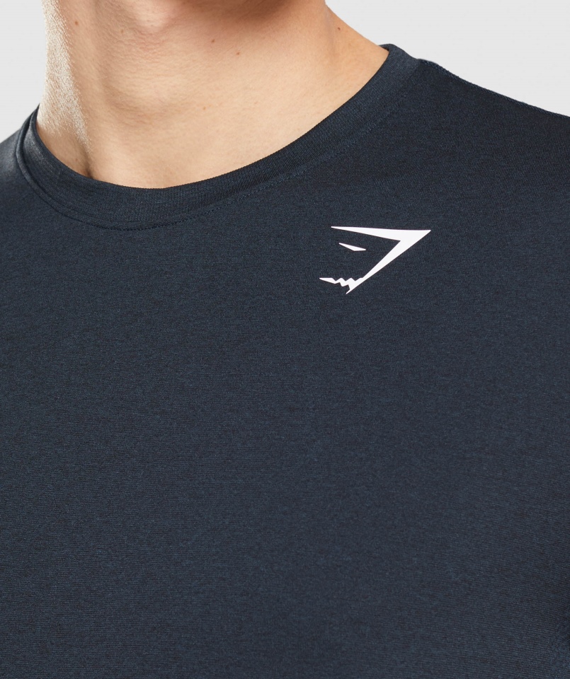 Gymshark Przyjazd Bezszwowa Koszulka Granatowa