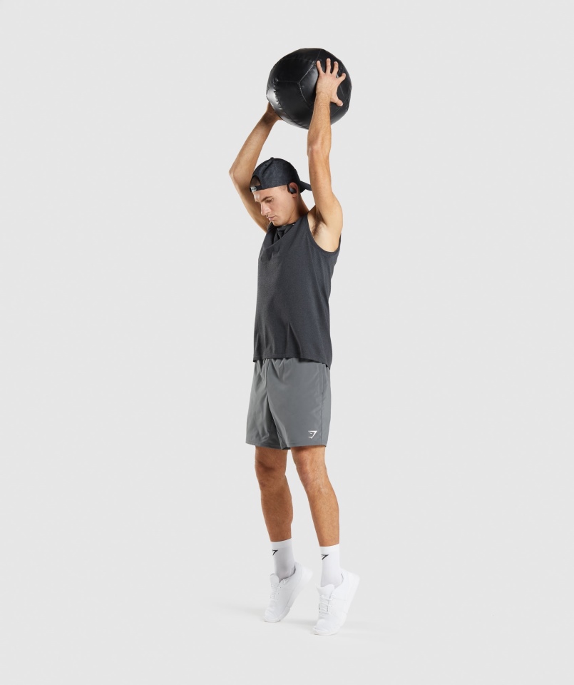 Gymshark Przyjazd Bezszwowa Koszulka Czarna Marl