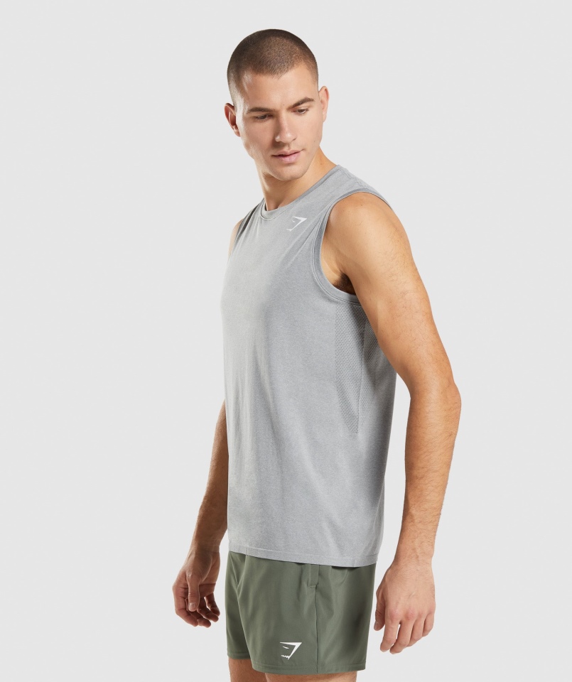 Gymshark Przyjazd Bezszwowy Zbiornik Szary