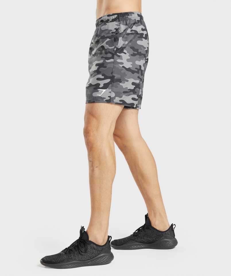 Gymshark Przyjazd Spodenki Szary Nadruk