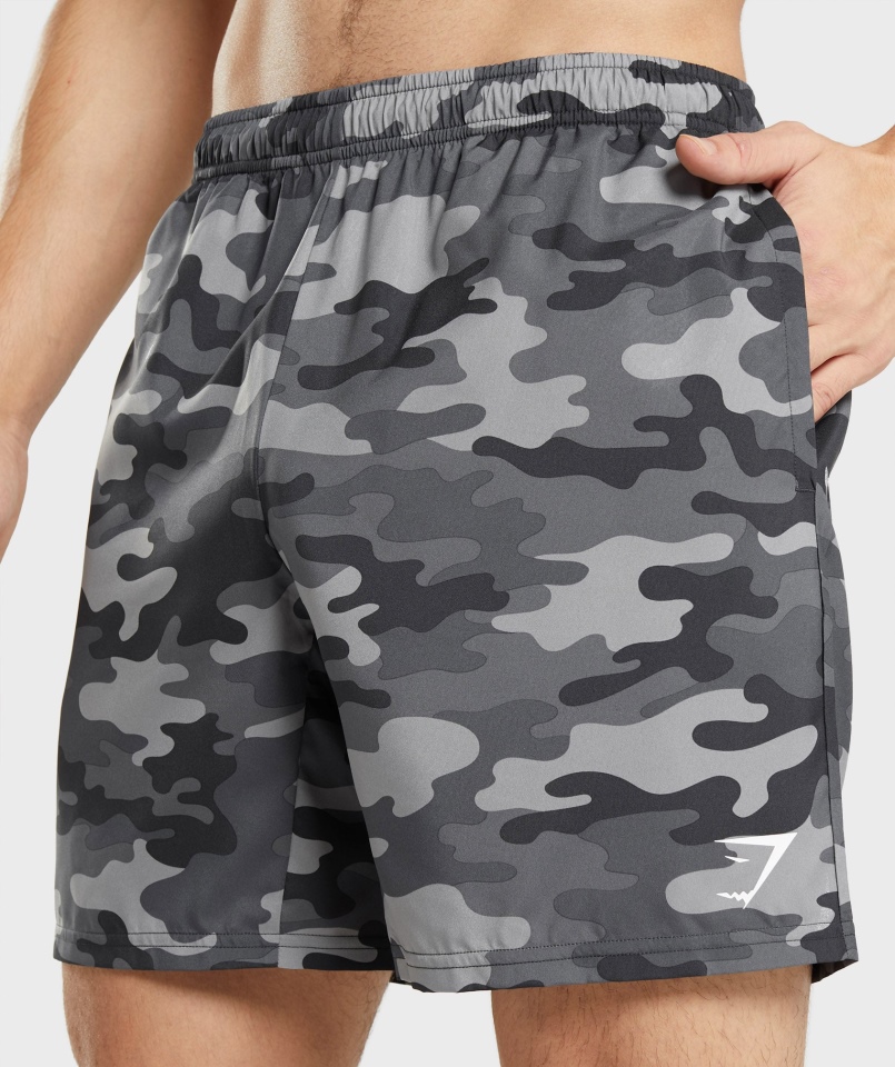 Gymshark Przyjazd Spodenki Szary Nadruk