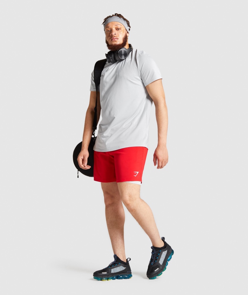 Szorty Gymshark Przyjazdu Czerwone