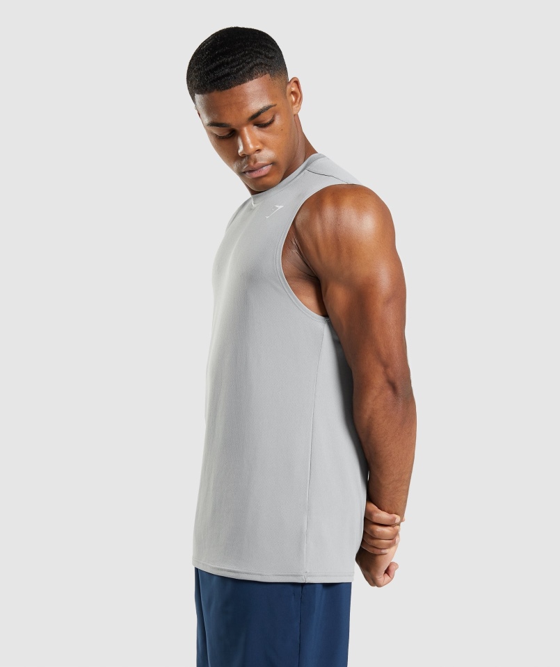 Gymshark Przyjazd Koszulka Bez Rękawów Smokey Grey