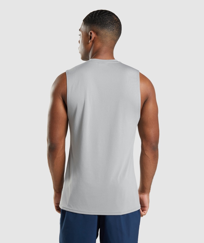Gymshark Przyjazd Koszulka Bez Rękawów Smokey Grey