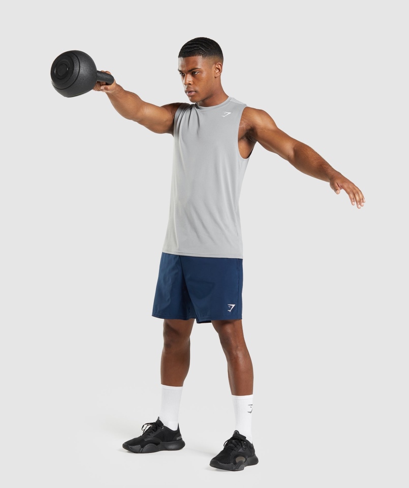 Gymshark Przyjazd Koszulka Bez Rękawów Smokey Grey