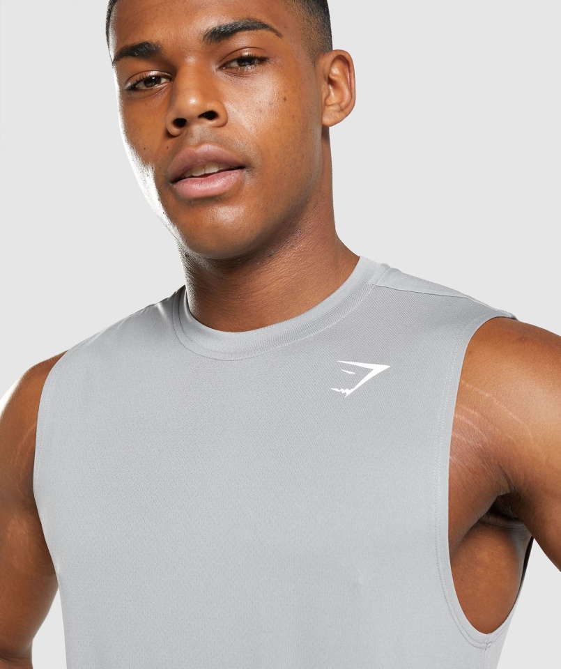 Gymshark Przyjazd Koszulka Bez Rękawów Smokey Grey