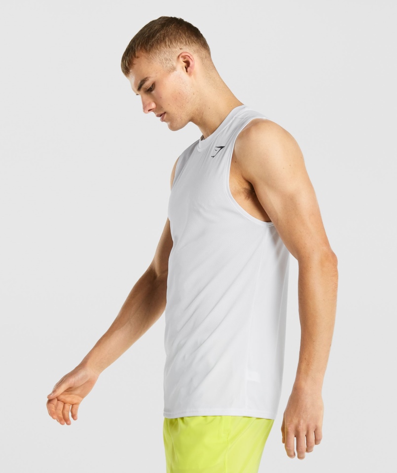 Koszulka Bez Rękawów Gymshark Przyjazd Biała