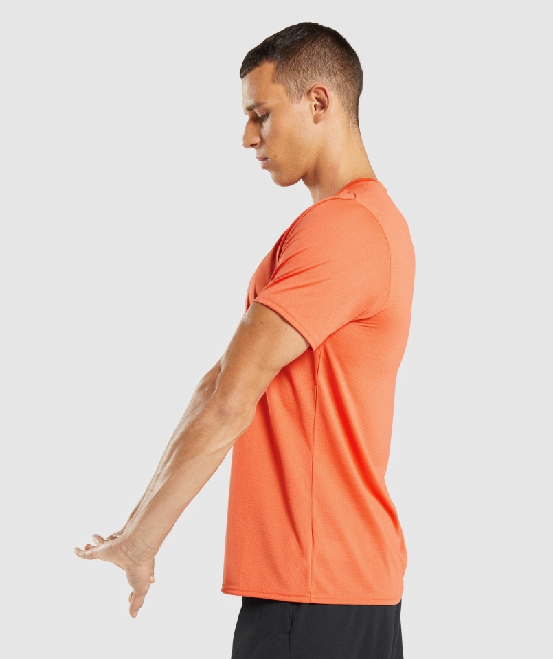 Gymshark Przyjazd T-shirt Papaja Pomarańczowy