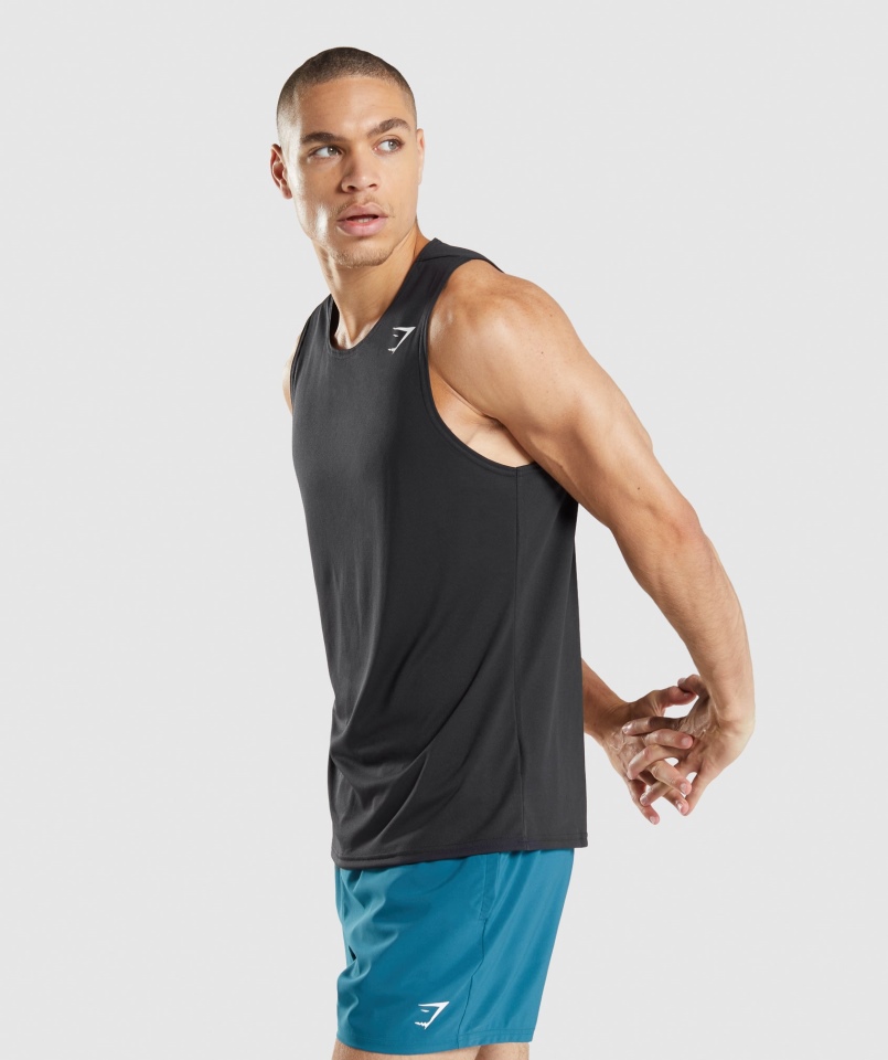 Gymshark Przyjazd Czarny Zbiornik
