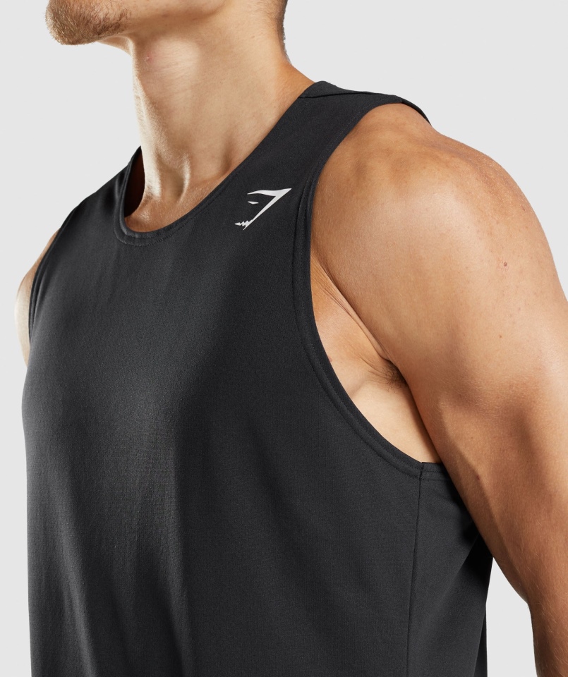 Gymshark Przyjazd Czarny Zbiornik