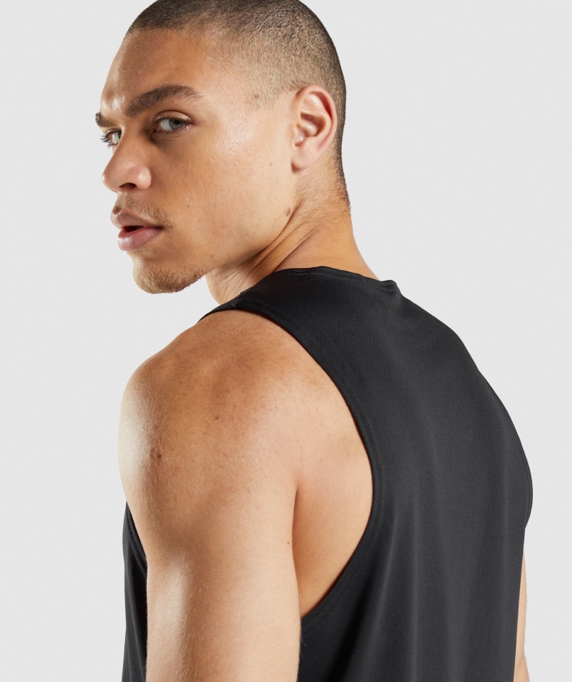 Gymshark Przyjazd Czarny Zbiornik