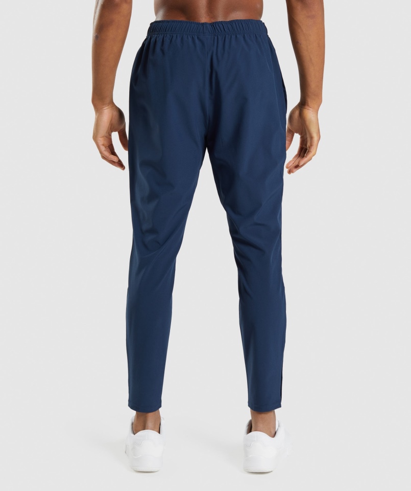 Gymshark Arrival Tkane Joggersy Granatowe