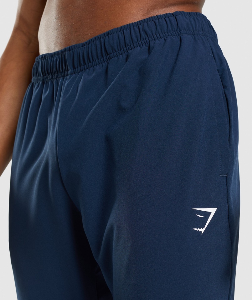 Gymshark Arrival Tkane Joggersy Granatowe