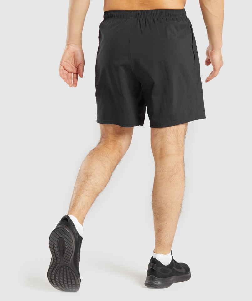Gymshark Arrival Czarne Szorty Z Kieszenią Na Suwak
