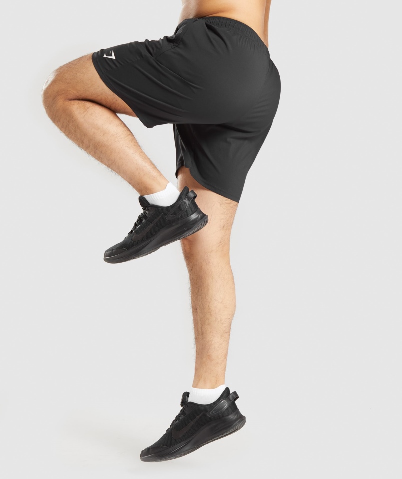 Gymshark Arrival Czarne Szorty Z Kieszenią Na Suwak