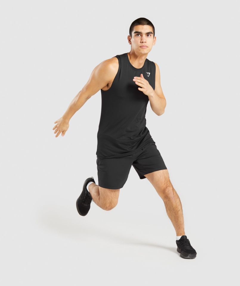Gymshark Arrival Czarne Szorty Z Kieszenią Na Suwak