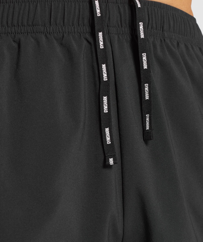 Gymshark Arrival Czarne Szorty Z Kieszenią Na Suwak