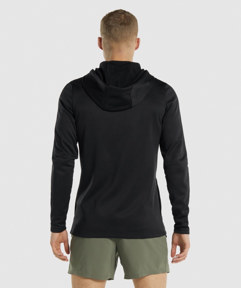 Gymshark Arrival Czarna Bluza Z Kapturem Zapinana Na Zamek