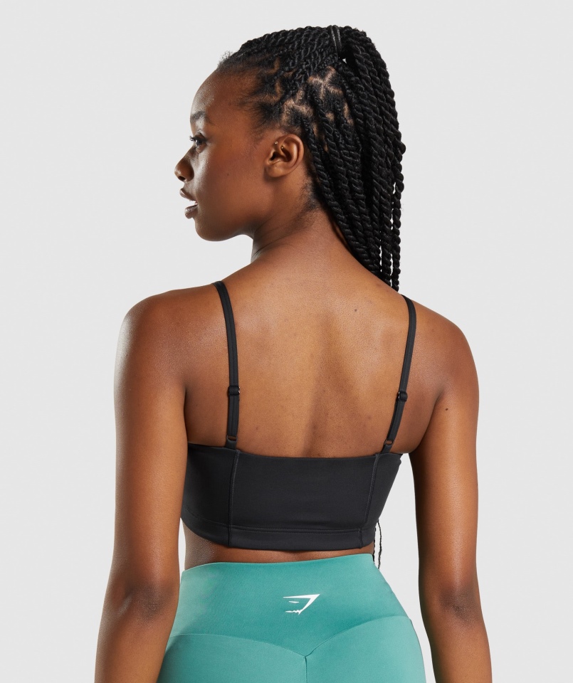 Gymshark Biustonosz Sportowy Bandeau Czarny