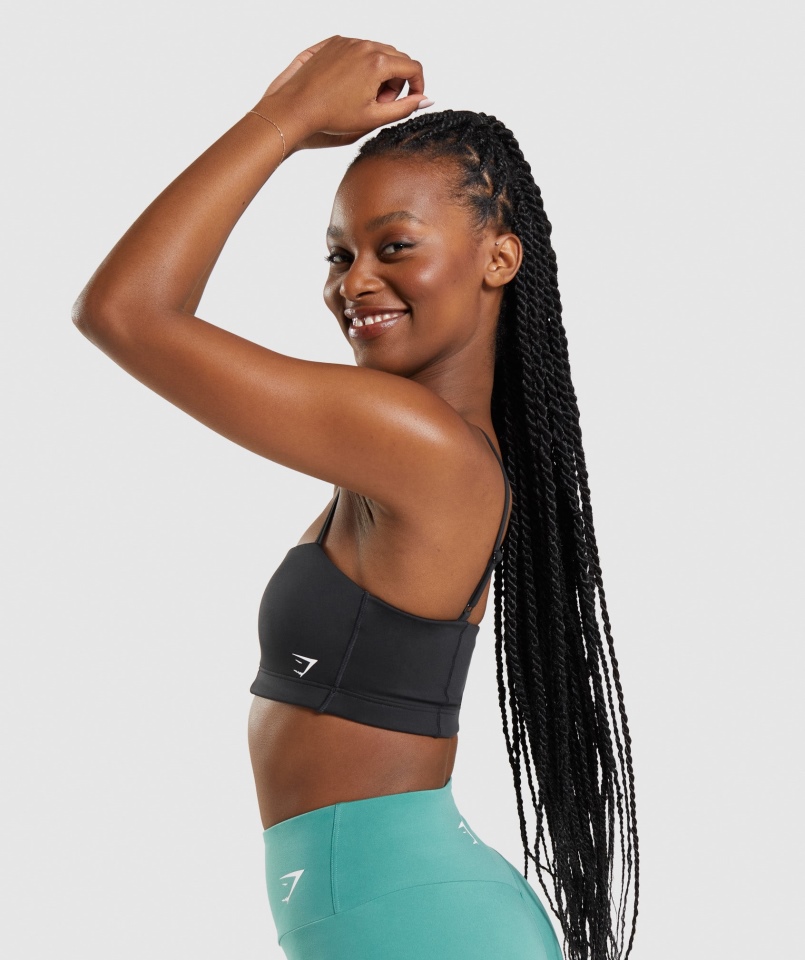 Gymshark Biustonosz Sportowy Bandeau Czarny