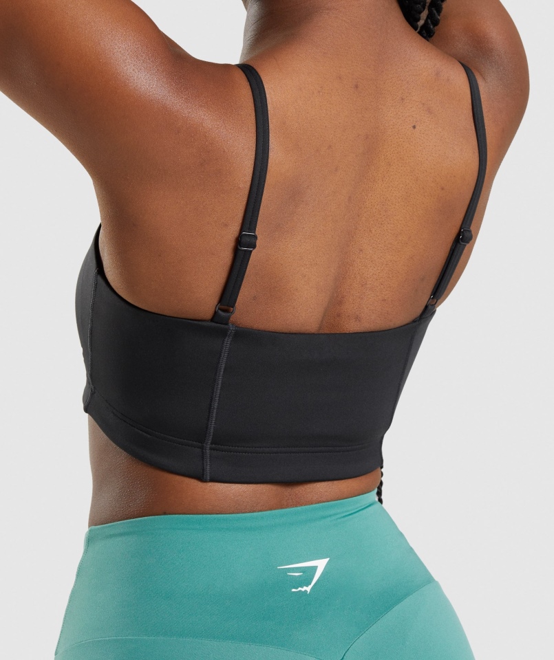 Gymshark Biustonosz Sportowy Bandeau Czarny