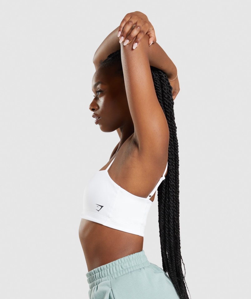 Gymshark Biustonosz Sportowy Bandeau Biały