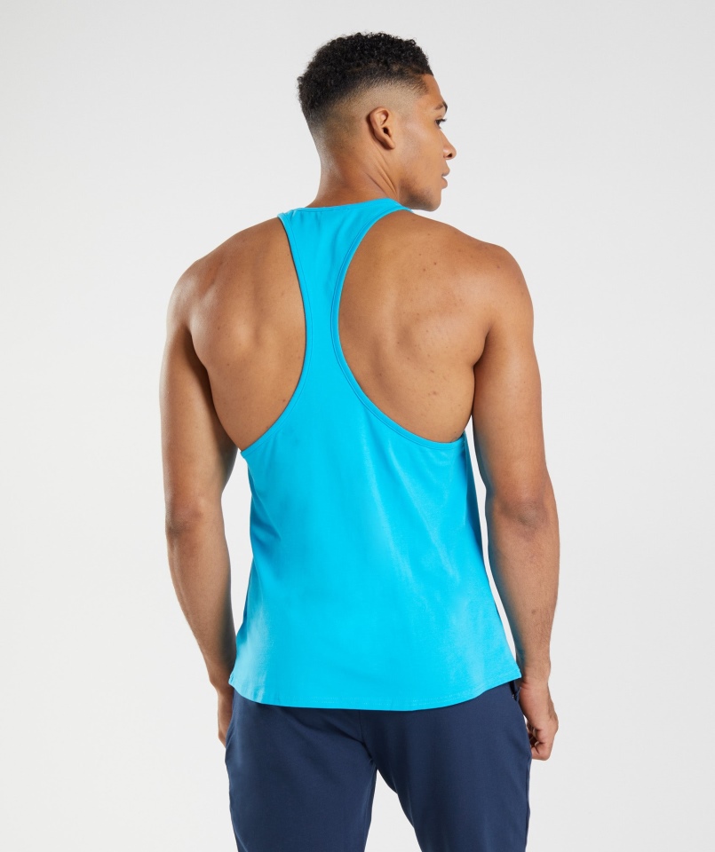 Gymshark Block Stringer Niebieski Rekin