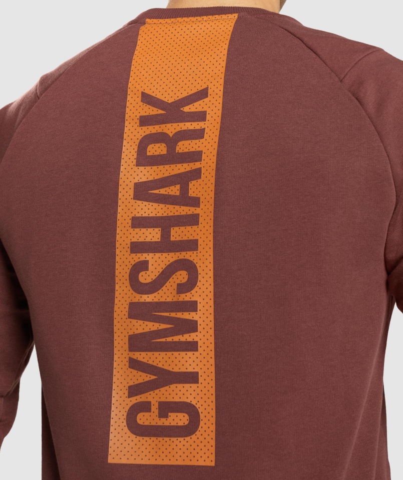Gymshark Odważna Załoga Wiśniowy Brąz