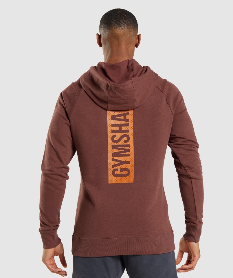 Gymshark Odważna Bluza Z Kapturem Wiśniowy Brąz