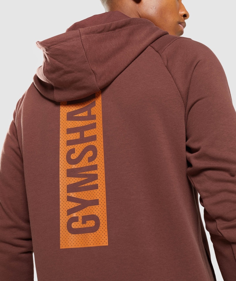 Gymshark Odważna Bluza Z Kapturem Wiśniowy Brąz