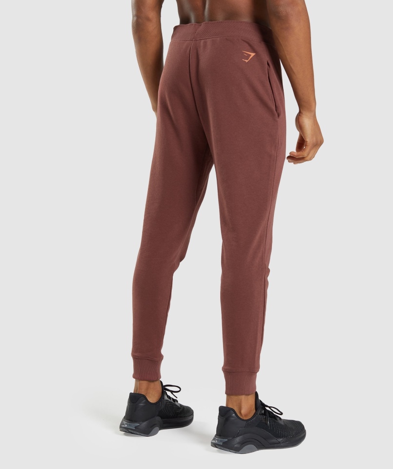 Gymshark Odważne Joggersy Wiśniowe Brązowe