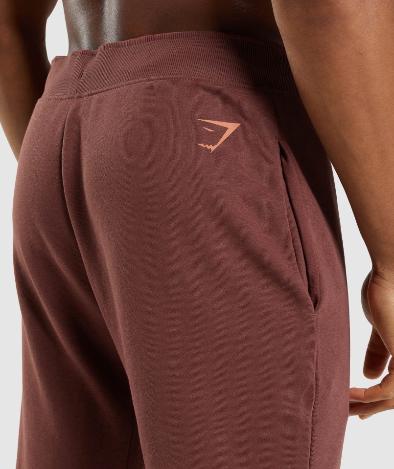 Gymshark Odważne Joggersy Wiśniowe Brązowe