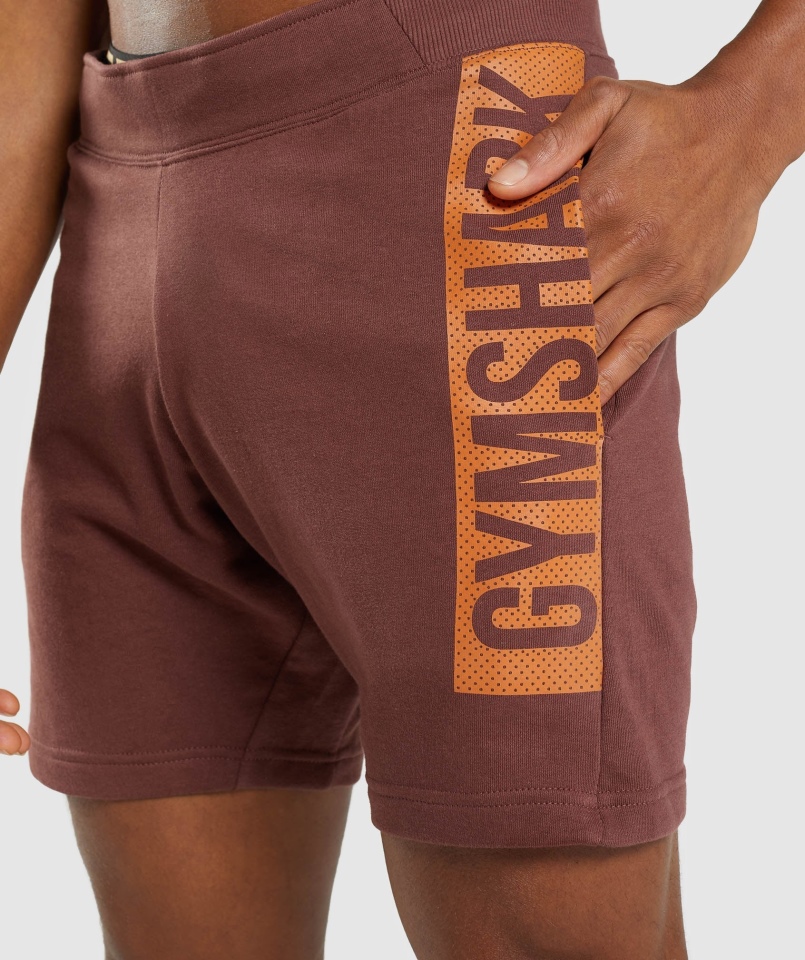 Gymshark Odważne Spodenki Wiśniowe Brązowe