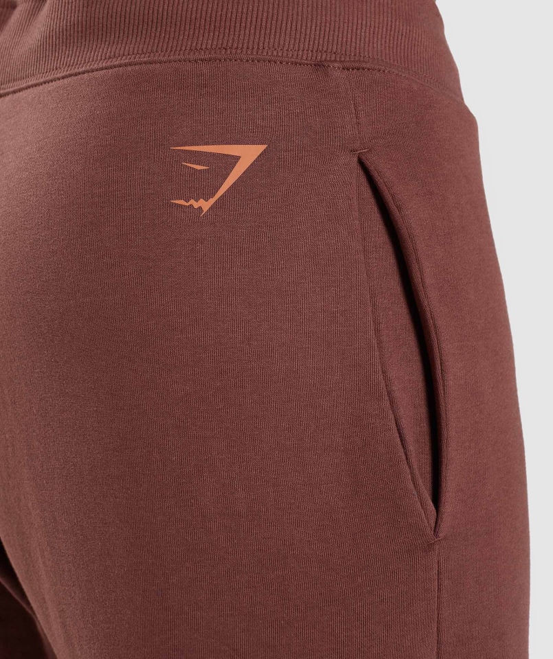 Gymshark Odważne Spodenki Wiśniowe Brązowe
