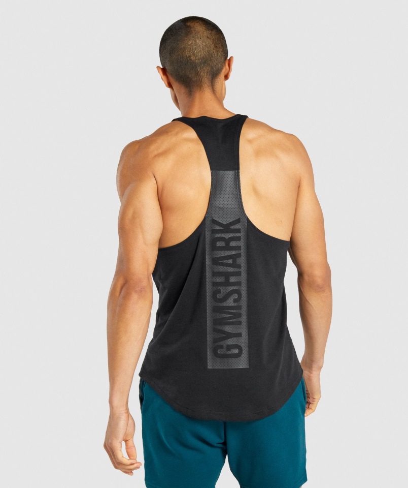 Gymshark Odważny Stringer Czarny