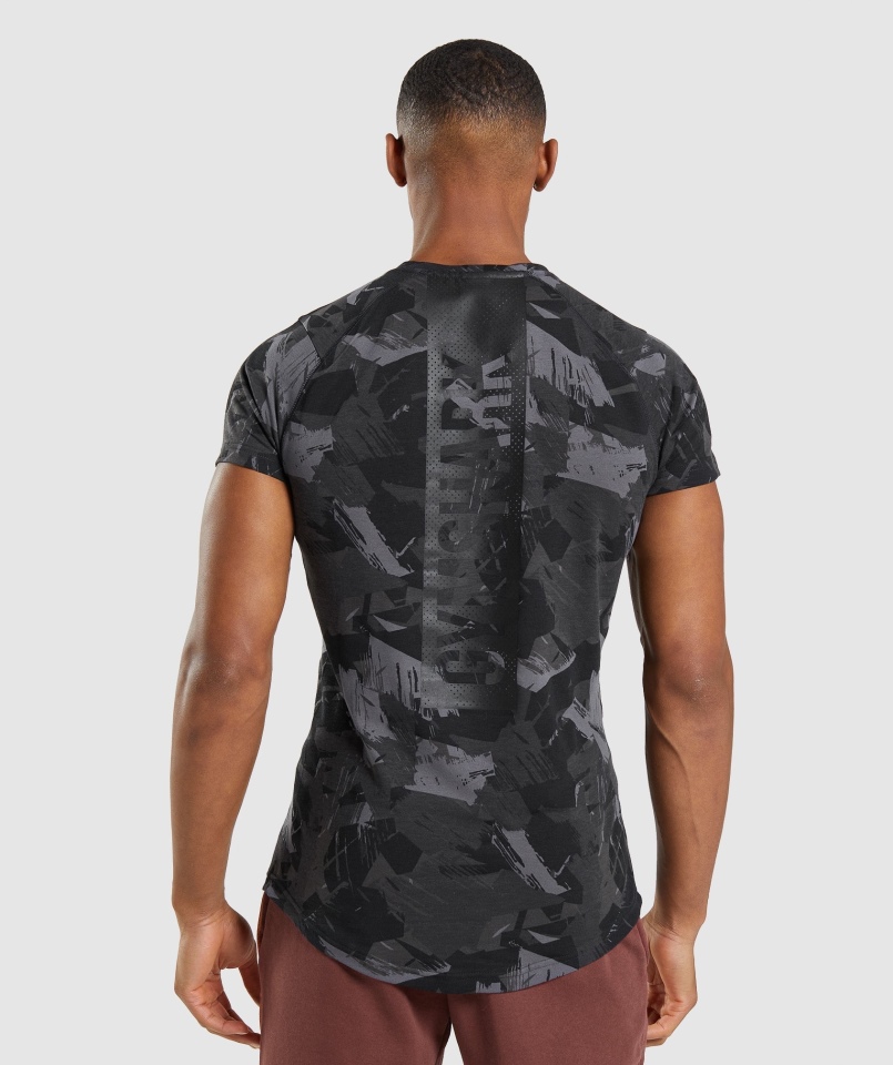Gymshark Odważny T-shirt Szary Nadruk