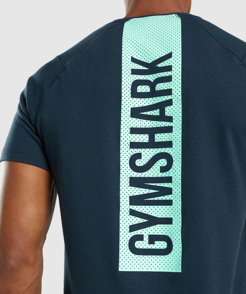 Gymshark Odważna Koszulka Męska Granatowa