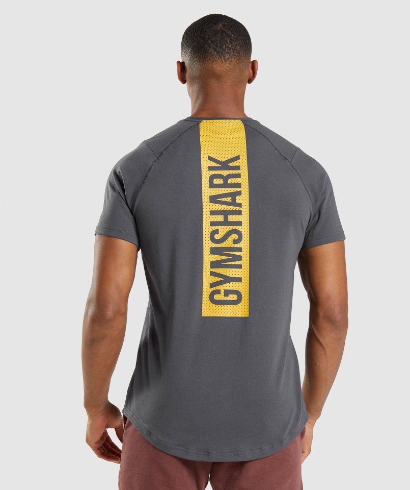 Gymshark Odważny T-shirt Męski Onyx Szary
